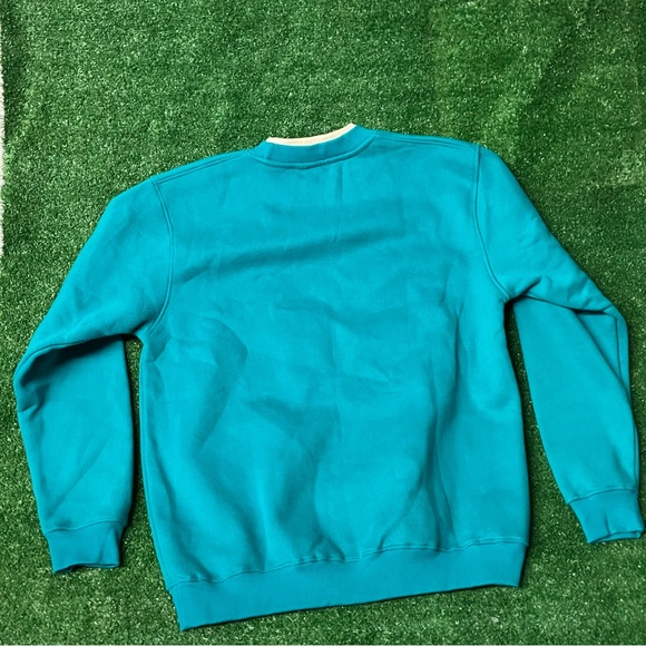 Vintage 1990s Peacock Feather Cute Crewneck Sweater / Double Collar Embroidered - Picture 8 of 8